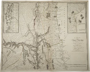 En karta över provinsen New York med en del av Pennsylvania och New England, från en faktisk undersökning av kapten Montrésor, ingenjör, 1775, 10 juni 1775