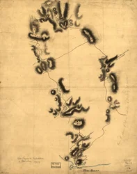 Guvernör Tryons expedition till Danbury, 1777. LOC gm71000884