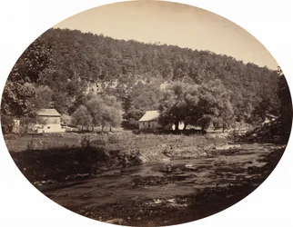Vid Bedford Springs, ca. 1866.