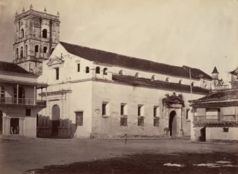 Tropiskt landskap, katedralen, Cartagena, 1871.