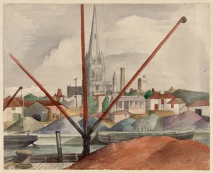 St Mary Radcliffe, Bristol (akvarell över blyerts på papper)