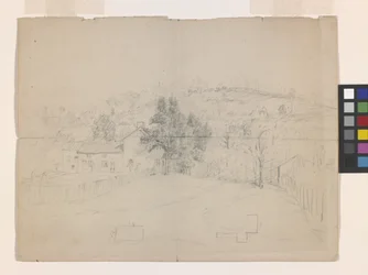 Street In Brookville (penna på benvitt papper)