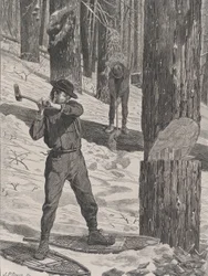 Lumbering in Winter Every Saturday, Vol. II, Ny serie, 28 januari 1871.