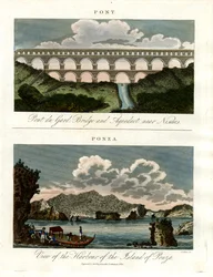 Historiska broar - Pont du Gard och Ponzas hamn