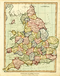 Karta över England och Wales