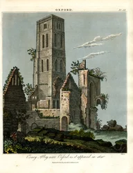 Osney Abbey nära Oxford som det såg ut 1650