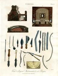 Kirurgiska instrument och artefakter från Pompeji
