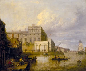 "Greenwich Hospital från floden", 1835