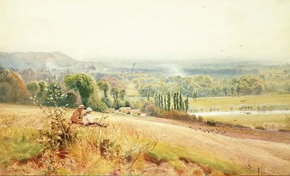 Utsikt från Hedsor Hill på Themsen nära Cookham