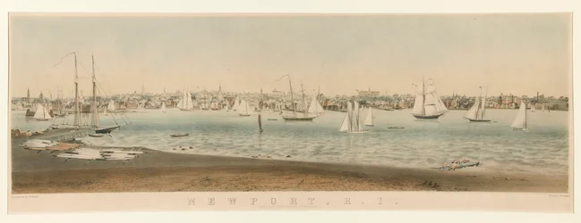 Newport, R.I. / Utsikt från Fort Wolcott, Goat Island