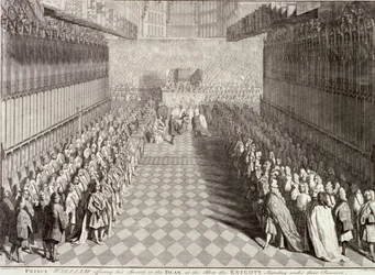 Vilhelm III:s kröning i Westminster Abbey, London, 1689, ca 1689