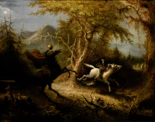 Den huvudlöse ryttaren förföljer Ichabod Crane
