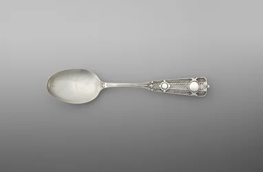Tesked (en i ett par), ca 1860-90 (silver)
