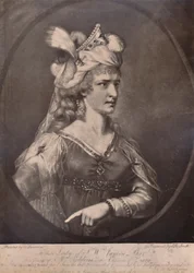 Sarah Siddons, walesisk skådespelerska, som Zara i William Congreves spelar The Mourning Bride, c1783 1894