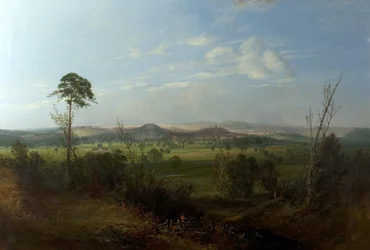 Utsikt över Nottingham från Wilford, ca 1850