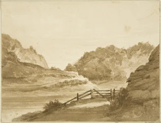 The Avon ovanför Hotwells (penna och akvarell på papper)