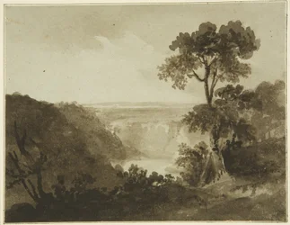 Utsikt från Clifton Down, ca 1820 (penna och akvarell på papper)