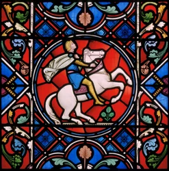 Upton Magna, St Lucy, Clayton & Bell, John Richard Clayton (1827-1913), romersk kavallerist, 1860