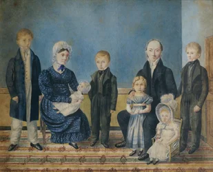 Porträtt av en familj