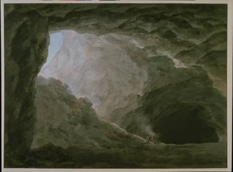 Grotta i Campagna (akvarell på papper)