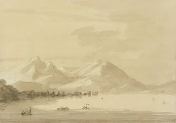 Comosjön (penna och tvätt på papper) (par 111238)