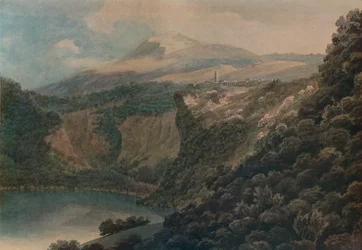Sjön och staden Nemi, 1778