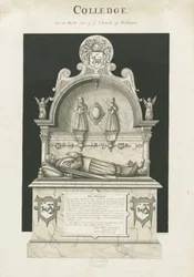 Colwich - Tomb of Robert Wolseley: sepiateckning, nd [c 1837]