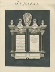 Ingestre Church - tavlor till Walter Chetwynd äldre och yngre: målning, nd [? 1800-talet] (målning)