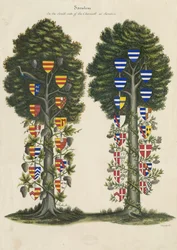 Sandon Church - Väggmålning: akvarellmålning och [1800-talet] (målning)