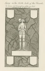 Sten - mässingsfigur [Sir James Lee]: ritning med penna och tvätt, nd [1800-talet] (teckning)