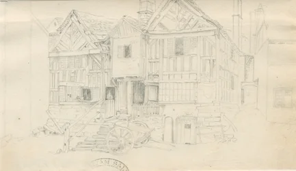 Uttoxeter Town - [Ale Warehouse]: blyertsteckning och [?mitten av 1800-talet] (teckning)