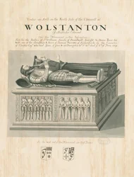 Wolstanton Church - Tomb of Sir William Sneide och Dame Anne: sepia- och pennteckning, nd [?1800-talet] (teckning)