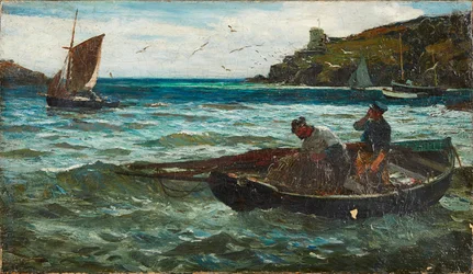 Fisherfolk (olja på duk)