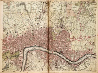 Karta över Islington, Westminster, City och Southwark