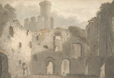 Conway Castle, en utsikt över interiören