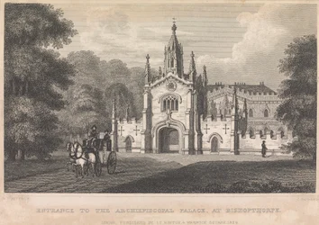 Ingång till Archiebiscopal Palace, vid Bishopthorpe (utgiven av I. T. Hinton); sida 34 (volym ett)