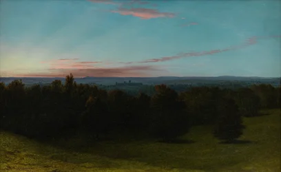 Nära Llangollen, norra Wales (olja på pannå)