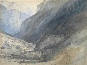Lauterbrunnens dal, Schweiz, ca. 1866.