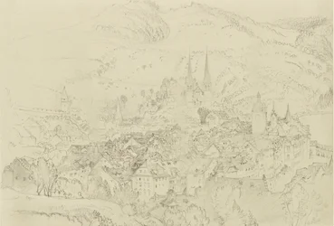 Utsikt över Luzern från ovan, oktober - december 1861.