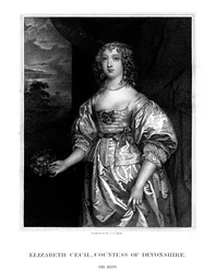 Elizabeth Cecil, grevinna av Devonshire, 1824.