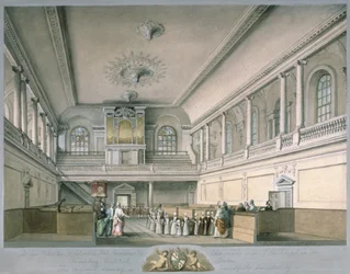 Foundling Hospital Chapel ser västerut, 1773