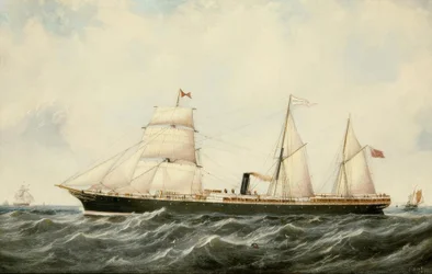 John Scott, Steamship Arratoon Apcar / målad, 1873