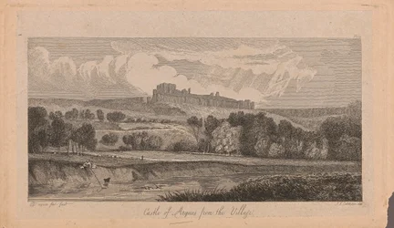 Castle of Argues från byn