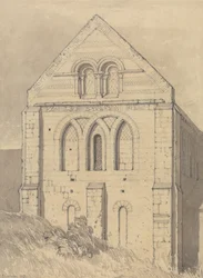 Kyrkan i Graville nära Havre de Grace, Normandie: Slutet av det norra tvärskeppet