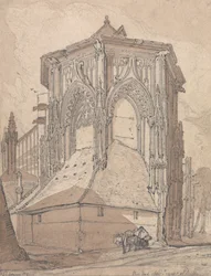 Östra änden av Saint Jacques vid Dieppe, Normandie