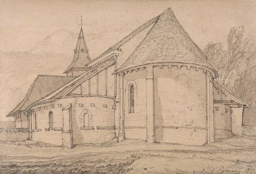 East End av Abbey Church of St. Paul i Rouen, Normandie