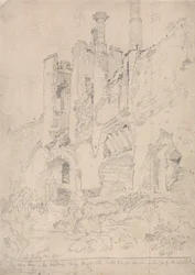Framlingham Castle, Suffolk: Del av ruinerad interiör