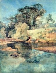 Hell Cauldron (penna & bläck och akvarell på papper)
