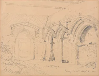 Interiör av ruinerna av Yarmouth Priory