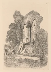 Studiebok: Plate 23, Ruins at Beeston, Norfolk: No. 3